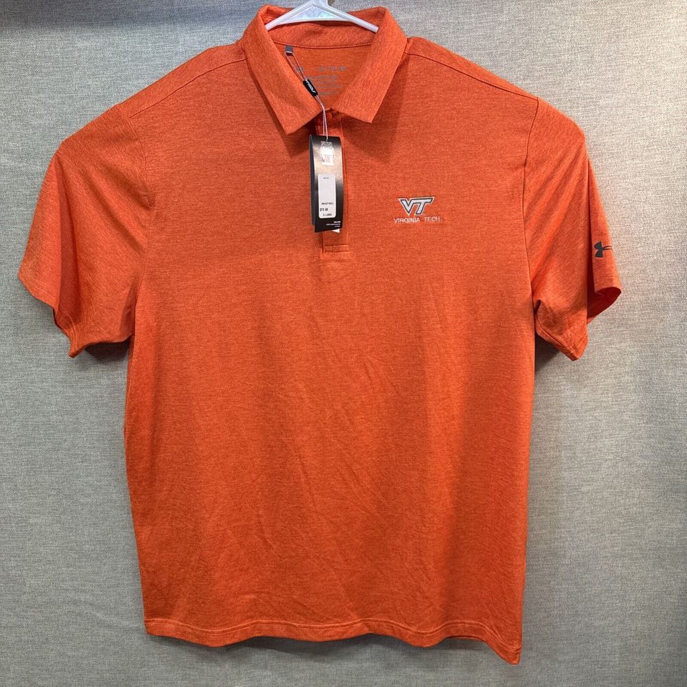 Orange under Armour the playoff polo extra large Virginia Tech,‎ Golf,preppy,NWT